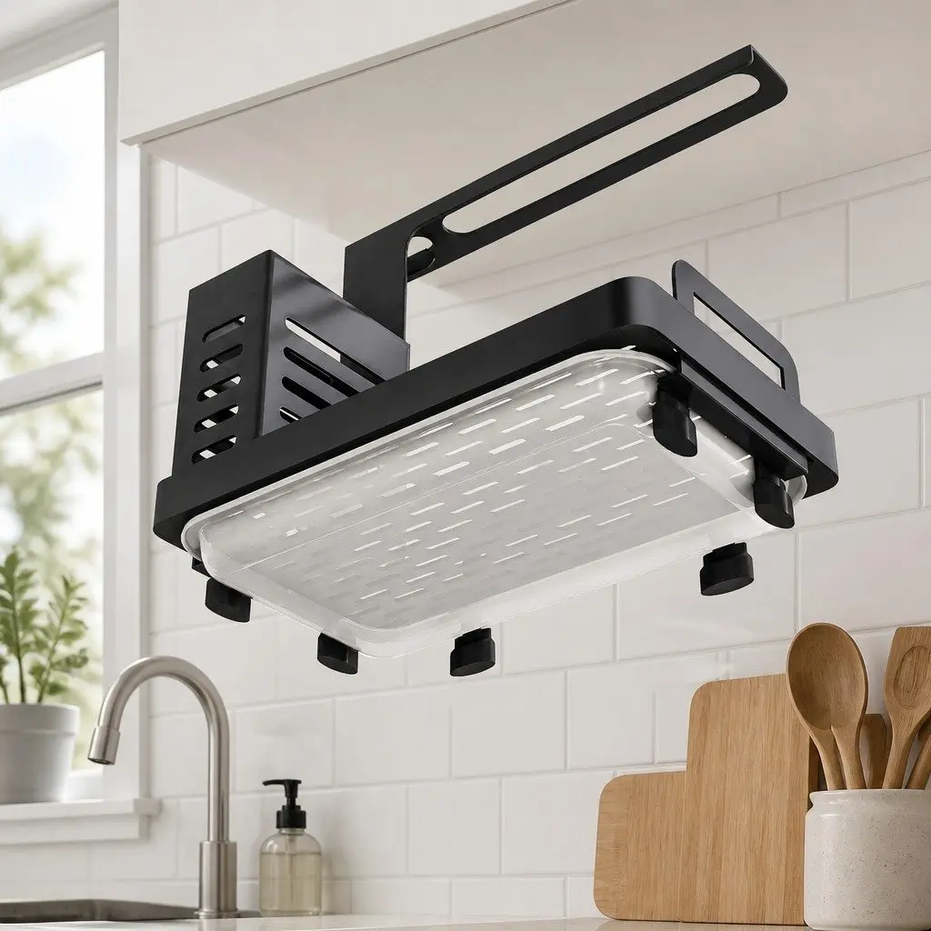 Kitchen Sink Caddy Organizer with Drain Tray