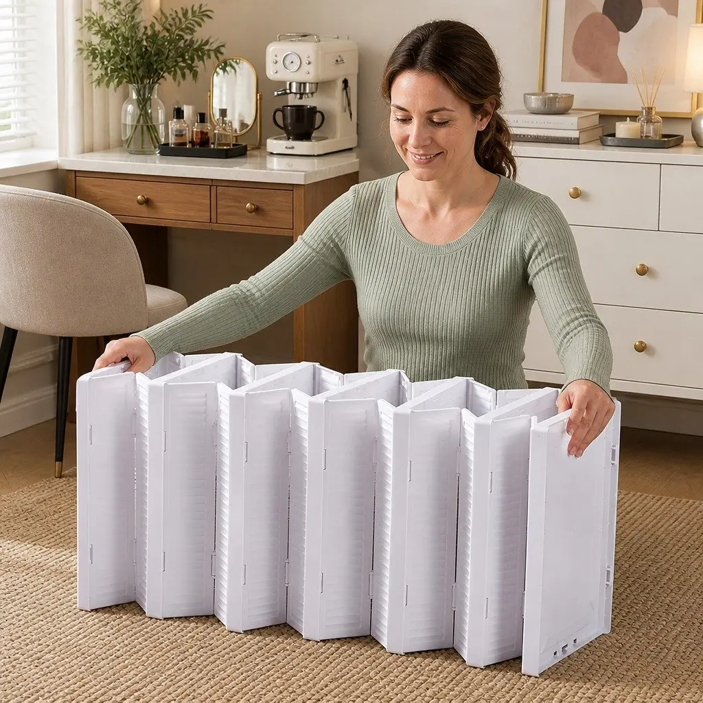 3-Tier Stackable Shoe Storage Organizer with Clear Door