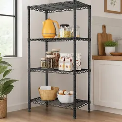 Heavy-Duty 4-Tier Metal Storage Shelves for Organization