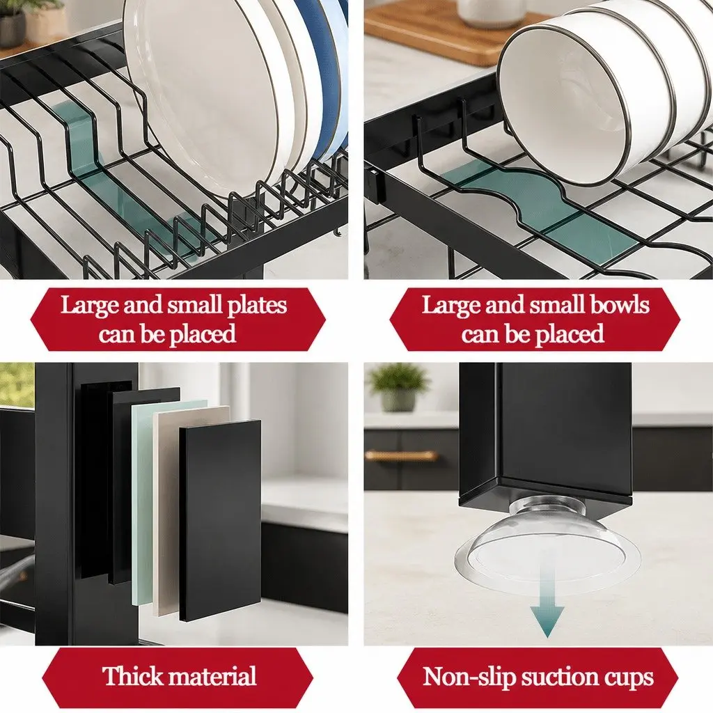 Adjustable Over Sink Dish Drying Rack