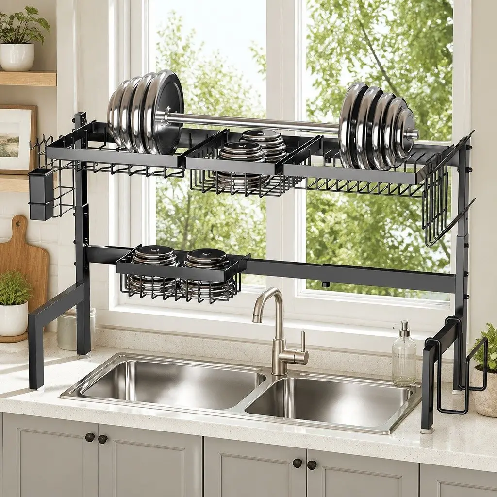 Adjustable Over Sink Dish Drying Rack