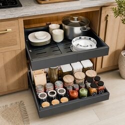High-Quality Pull Out Cabinet Organizer 2 Pack