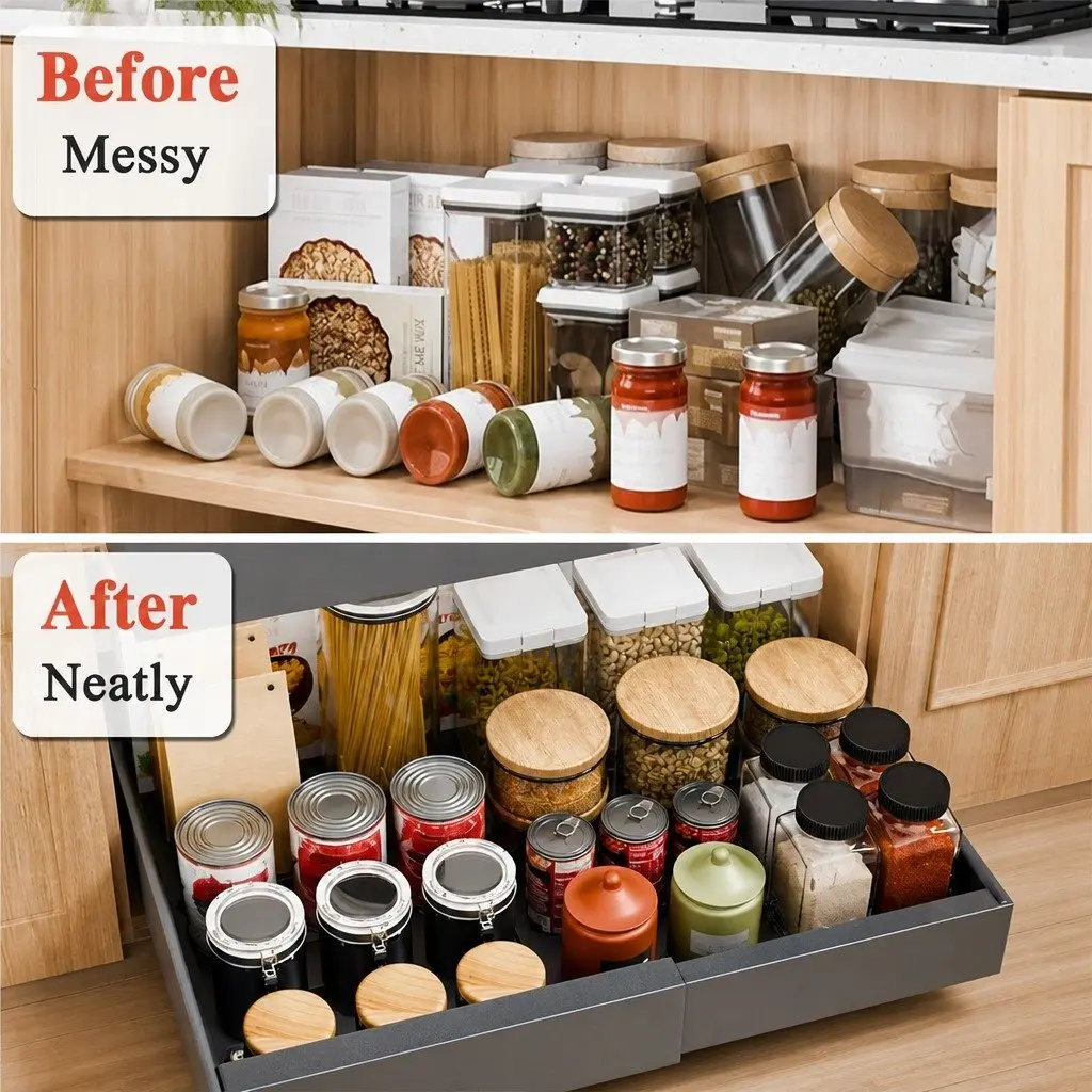Pull Out Cabinet Organizer 2 Pack