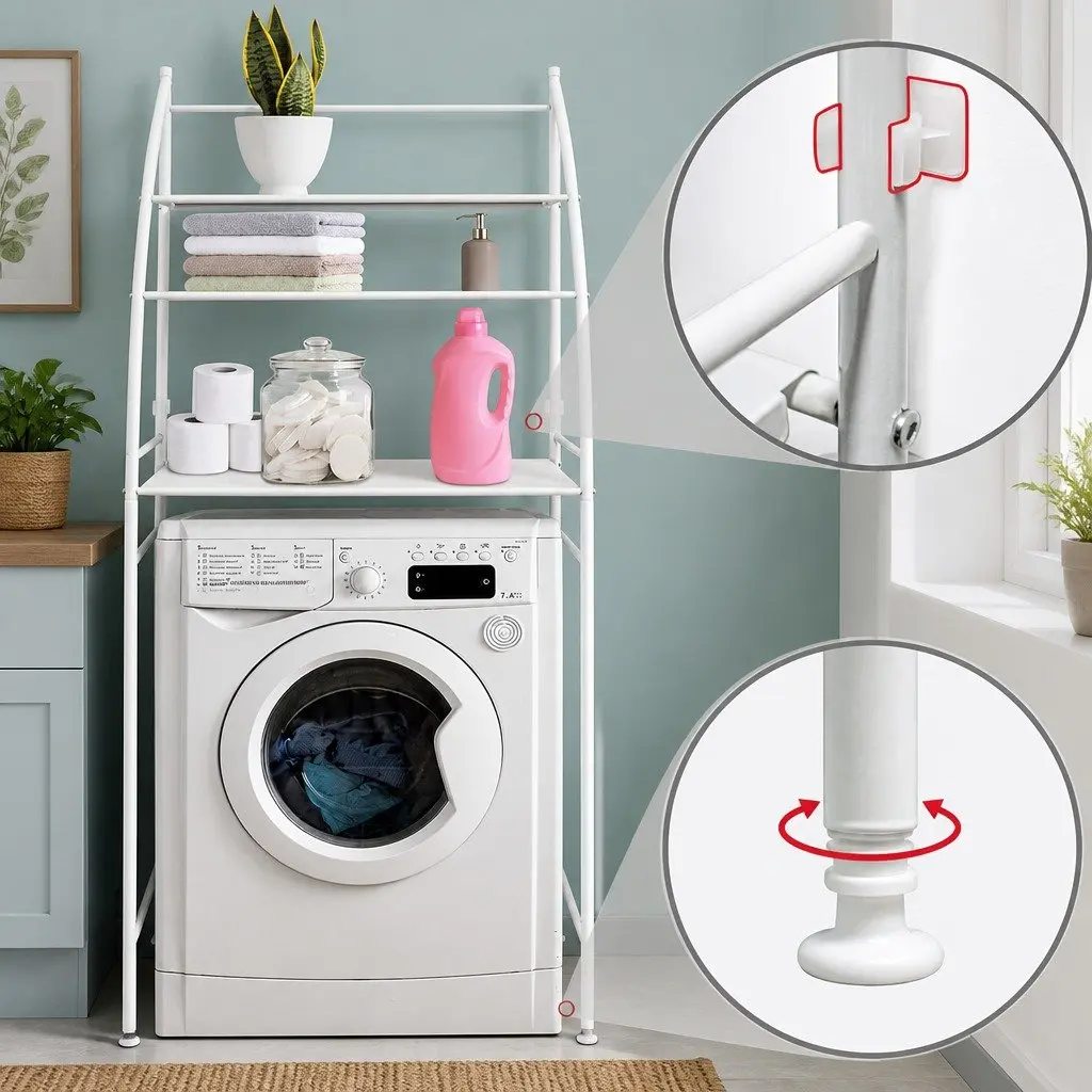 3-Tier Over Washing Machine Storage Rack