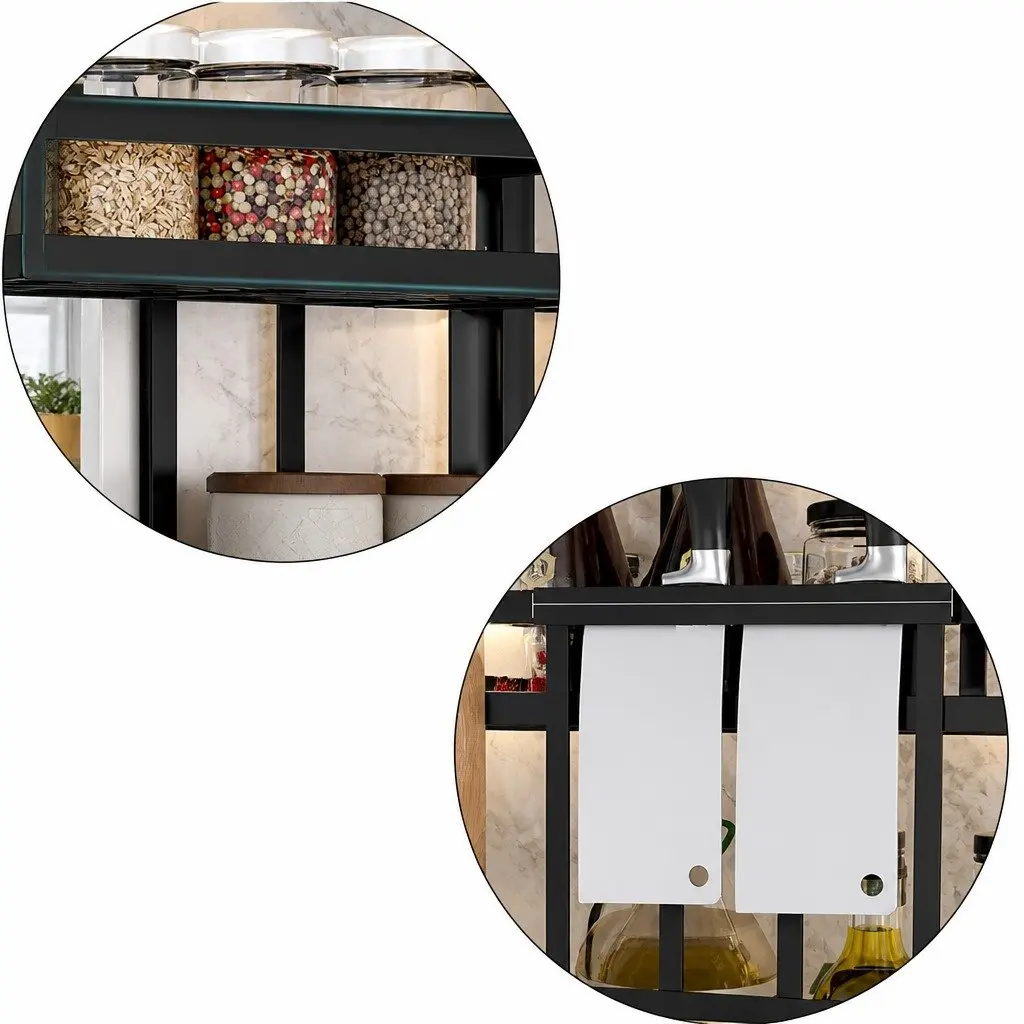 2-Tier Spice Rack Organizer with Hooks