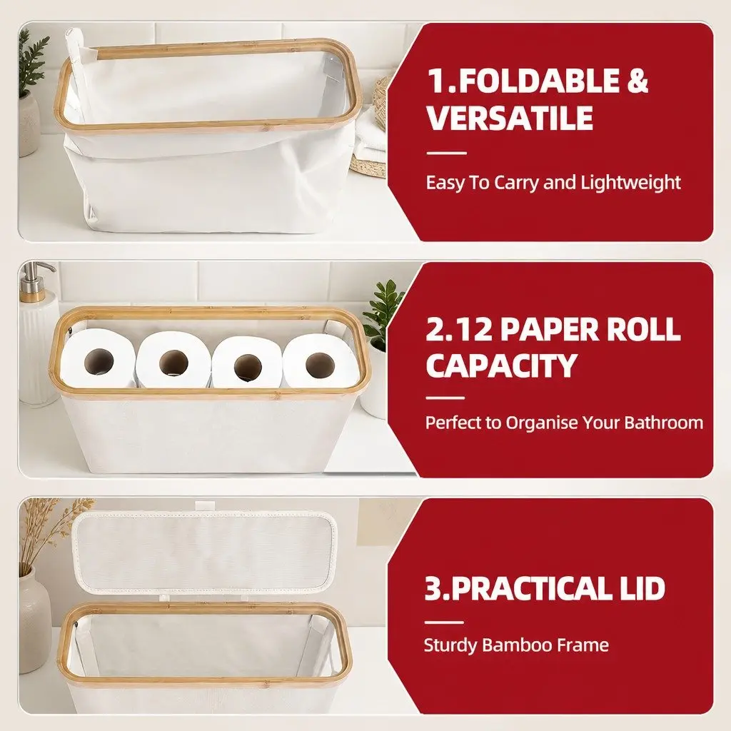 Toilet Paper Storage Basket 2 Pack