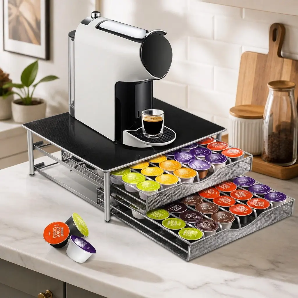 2-Tier K-Cup Coffee Pod Organizer with 72 Capacity