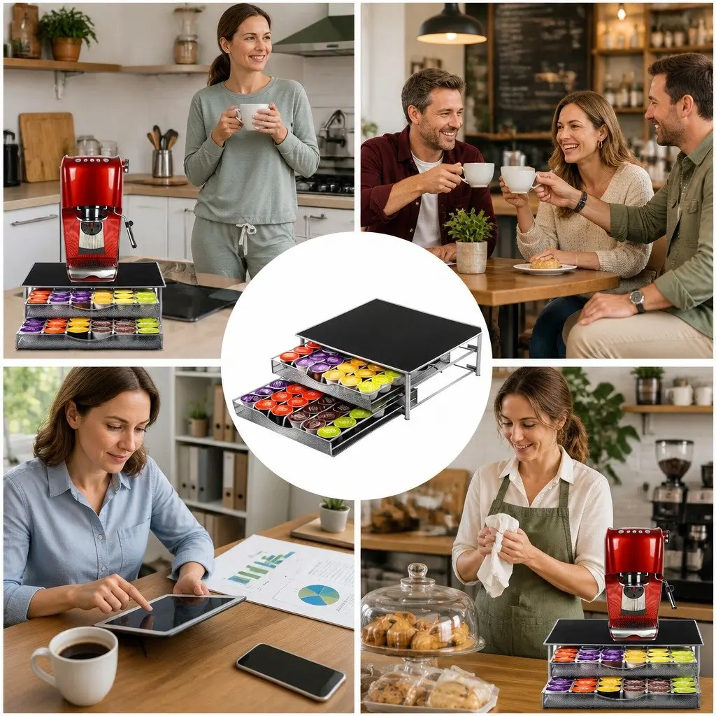 2-Tier K-Cup Coffee Pod Organizer with 72 Capacity