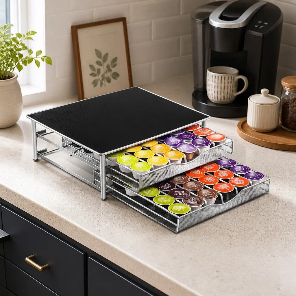2-Tier K-Cup Coffee Pod Organizer with 72 Capacity