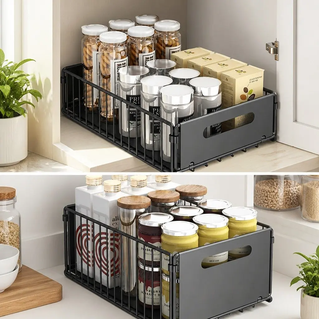 Pull-Out Cabinet Organizer Drawers 2 Pack