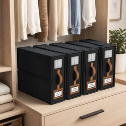 Premium Bed Sheet Organizer Storage Box Set of 4