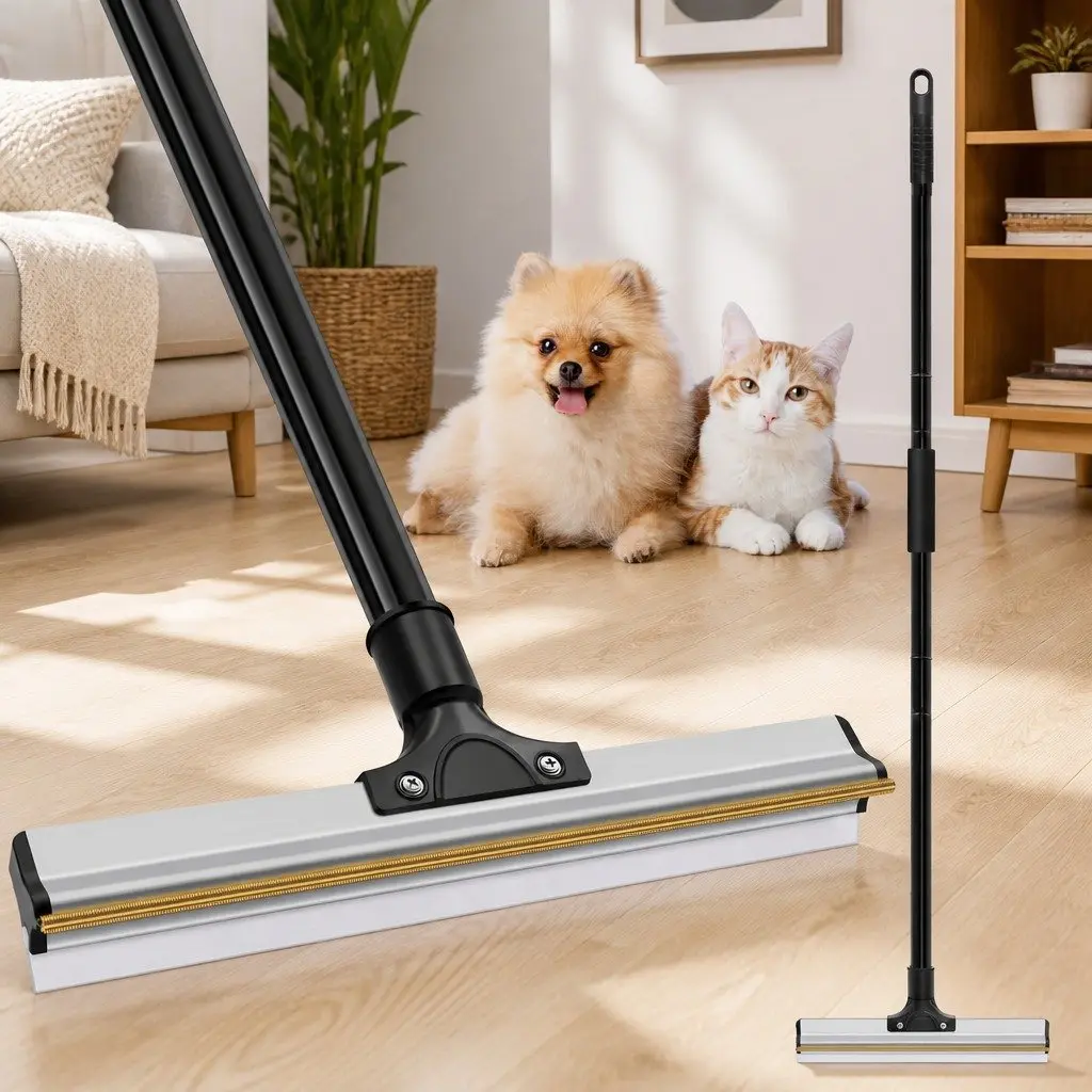 Pet Hair Remover Broom with Long Handle