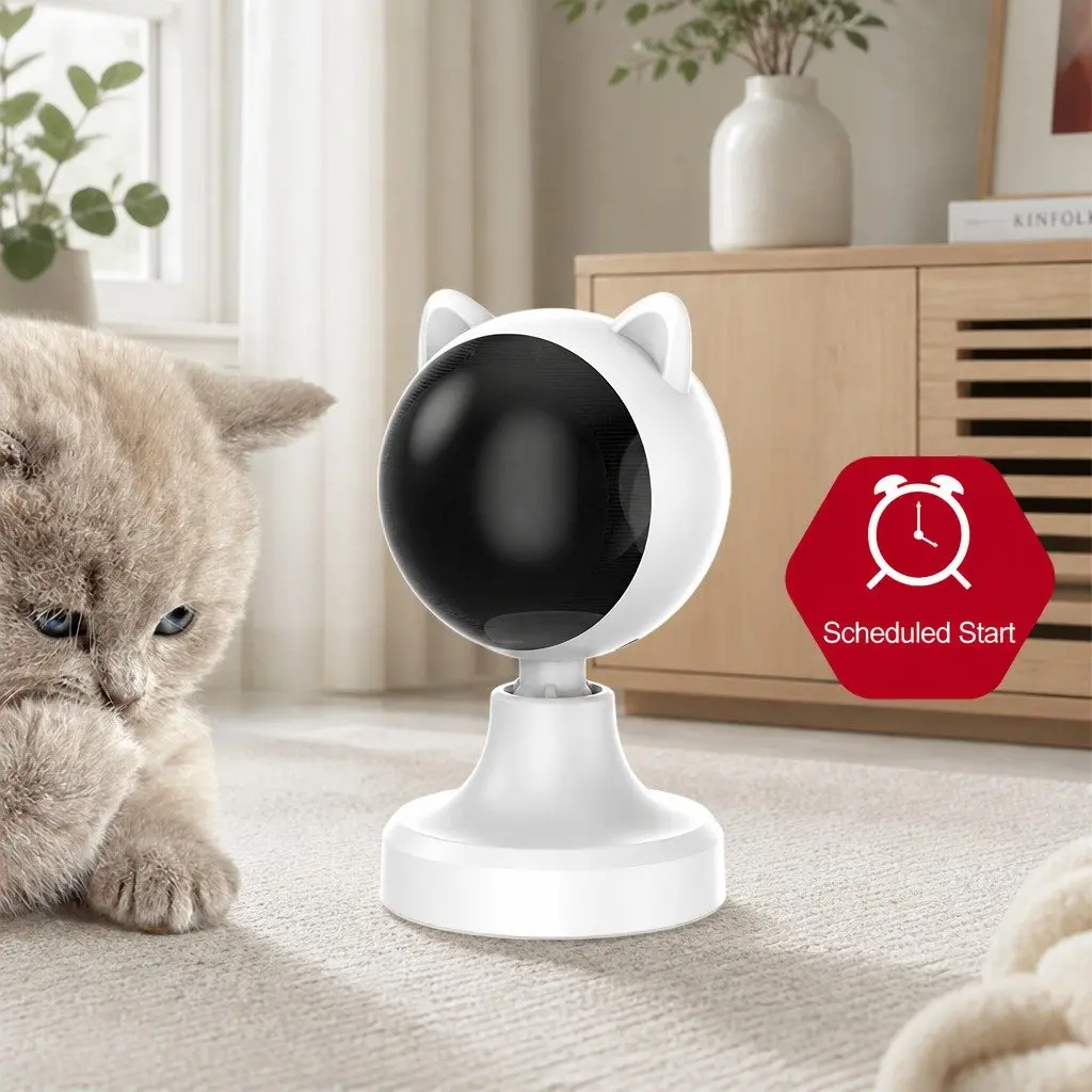 Interactive Laser Toy for Cats Adjustable Vertical Angle USB Rechargeable with Two Speed Settings