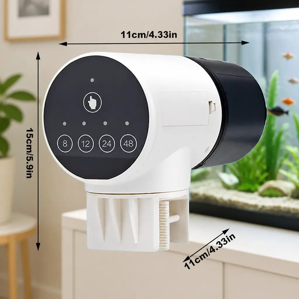 Automatic Fish Feeder with Timer and Rechargeable System