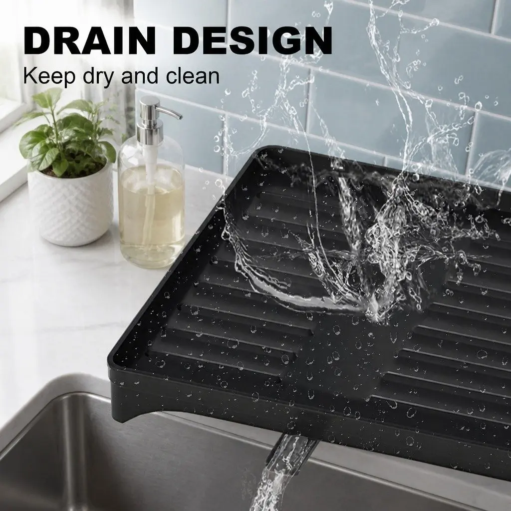 2-Tier Dish Drying Rack with Drainage Tray