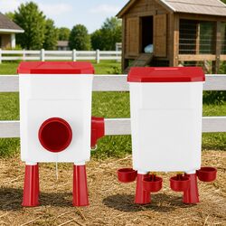 Premium Automatic Chicken Feeder Waterer Set 8KG Food 7L Water