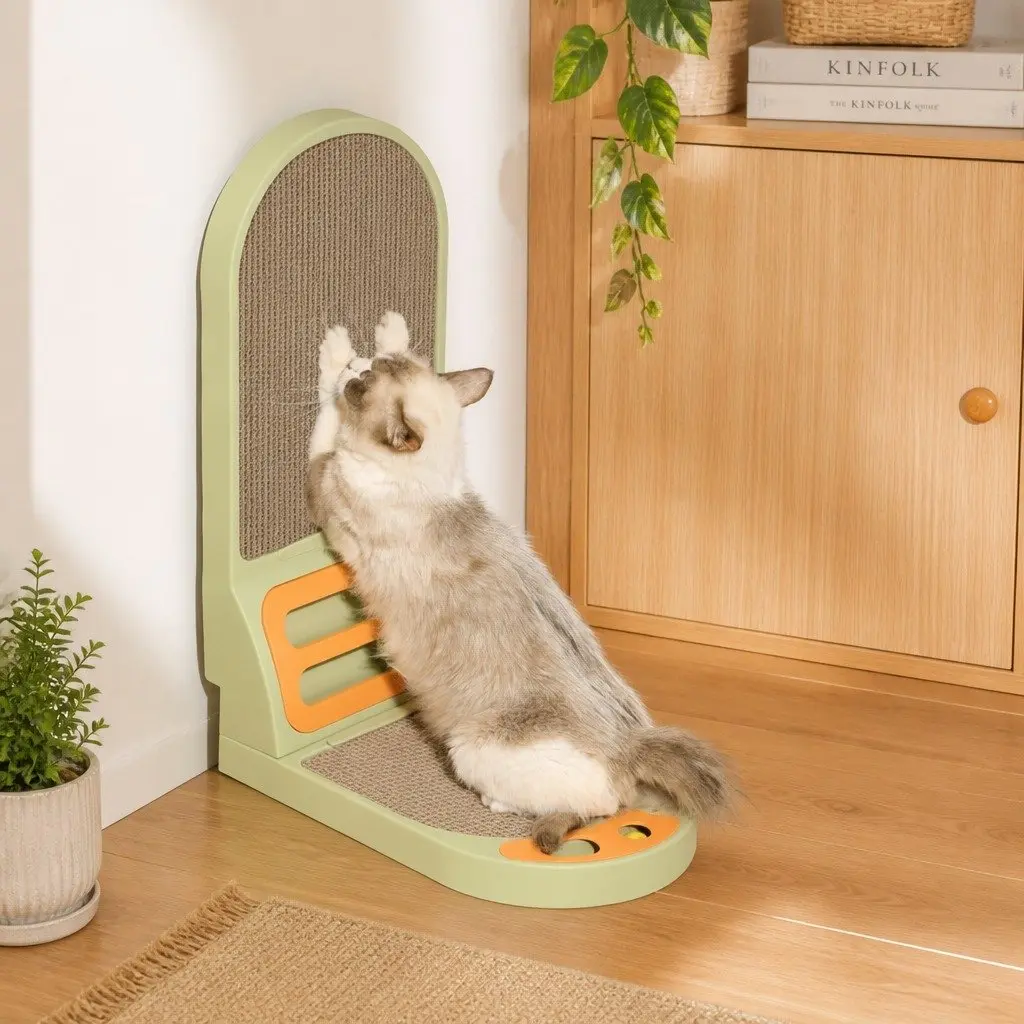 L-Shaped Cat Scratching Board for Indoor Use