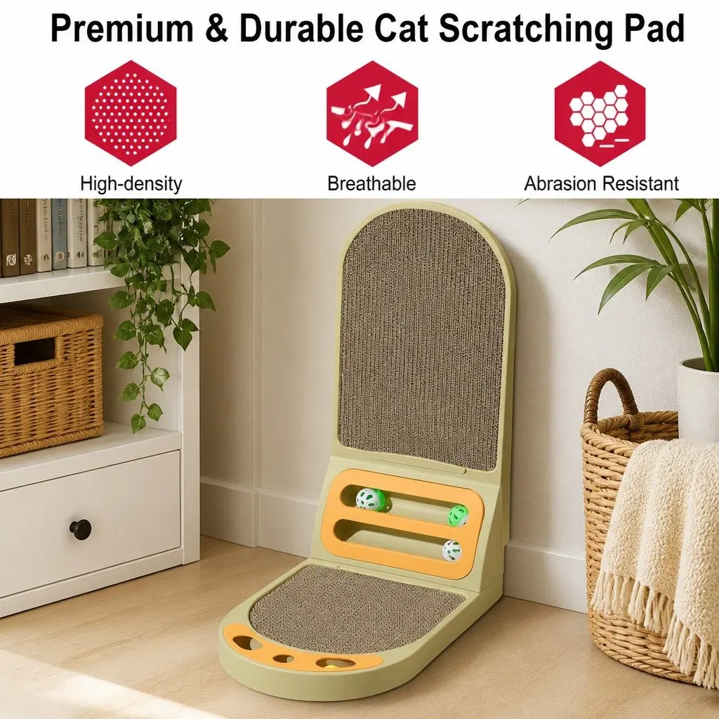 L-Shaped Cat Scratching Board for Indoor Use