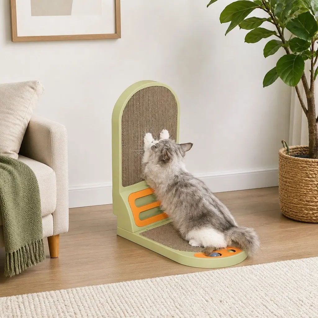 L-Shaped Cat Scratching Board for Indoor Use