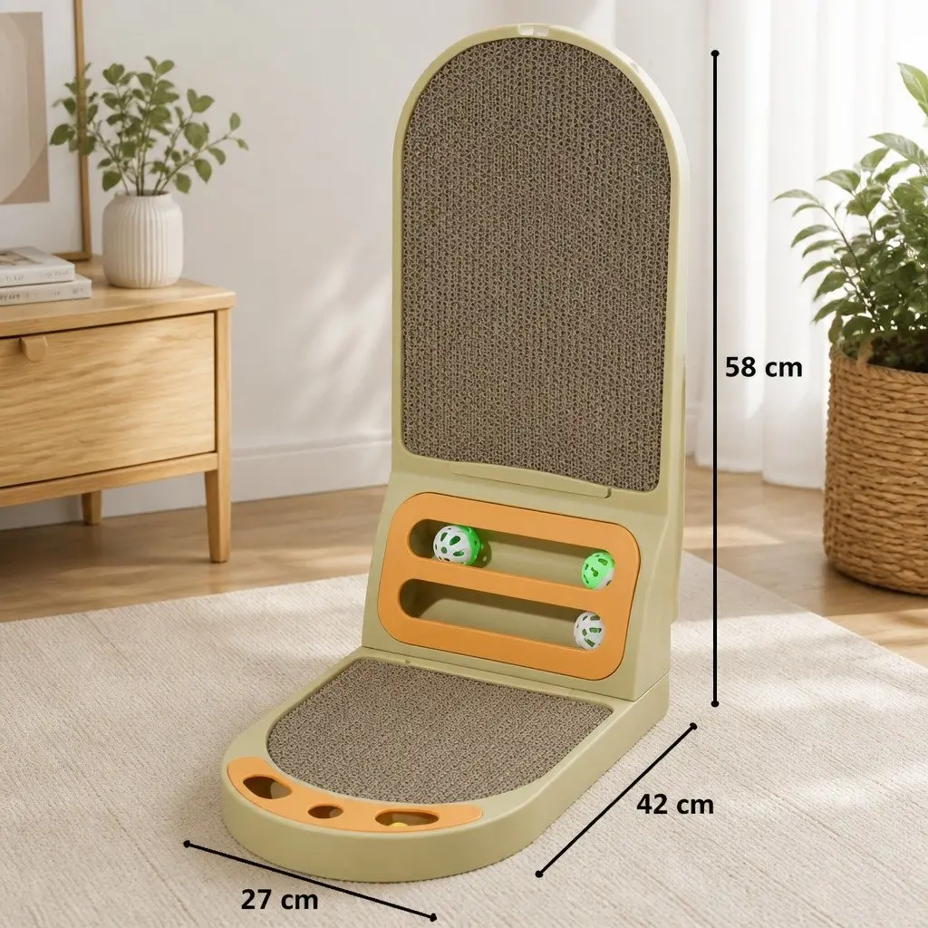 L-Shaped Cat Scratching Board for Indoor Use