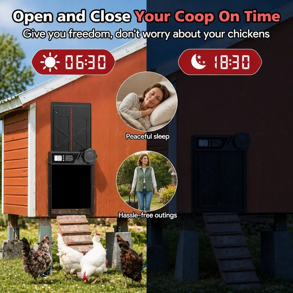 Automatic Chicken Coop Door with Solar and USB-C
