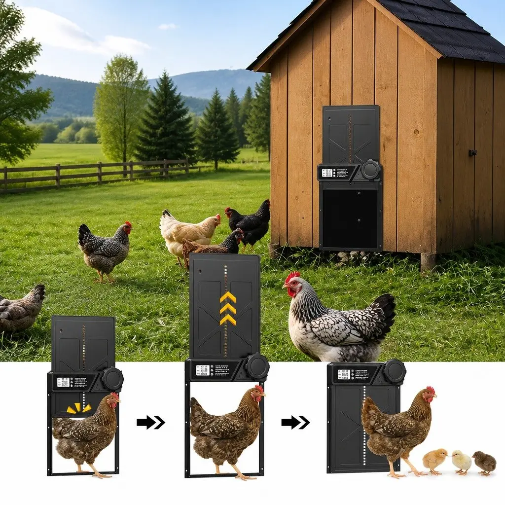 Automatic Chicken Coop Door with Solar and USB-C