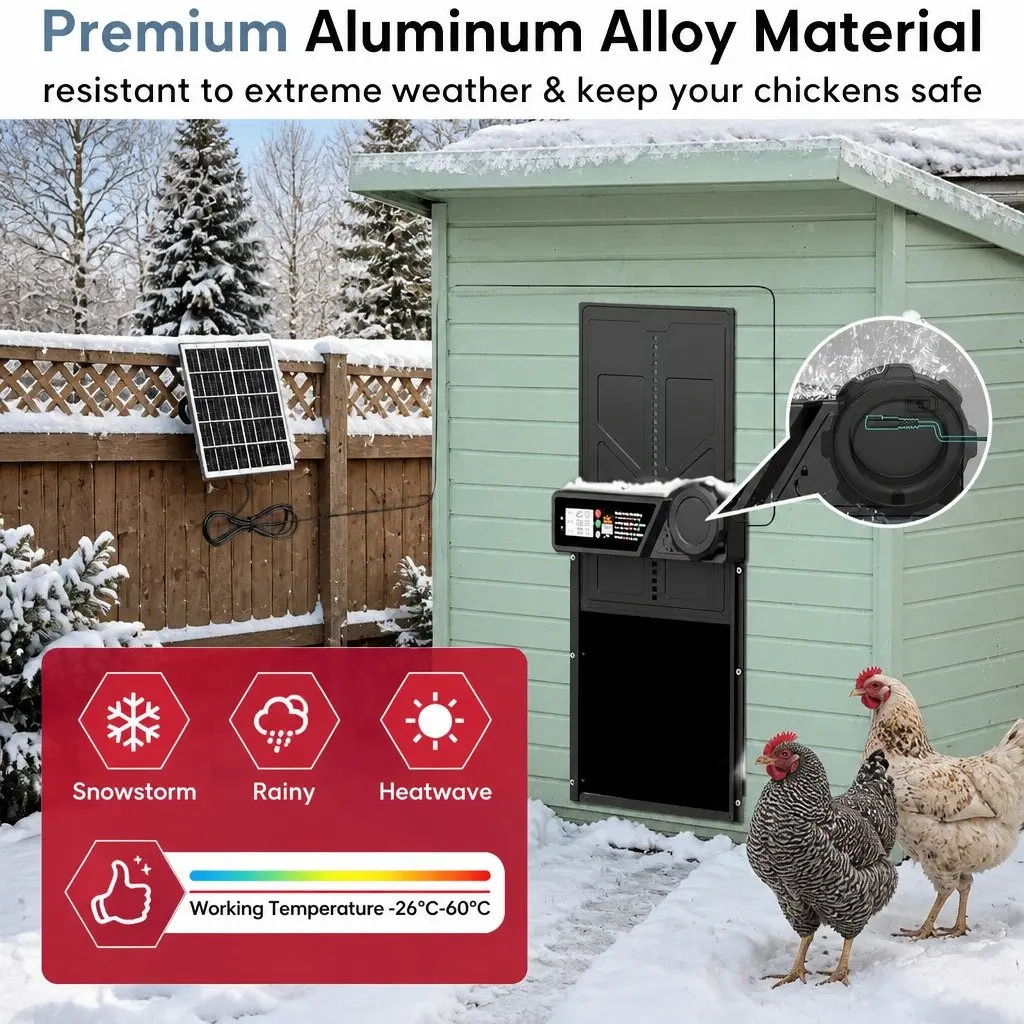 Automatic Chicken Coop Door with Solar and USB-C