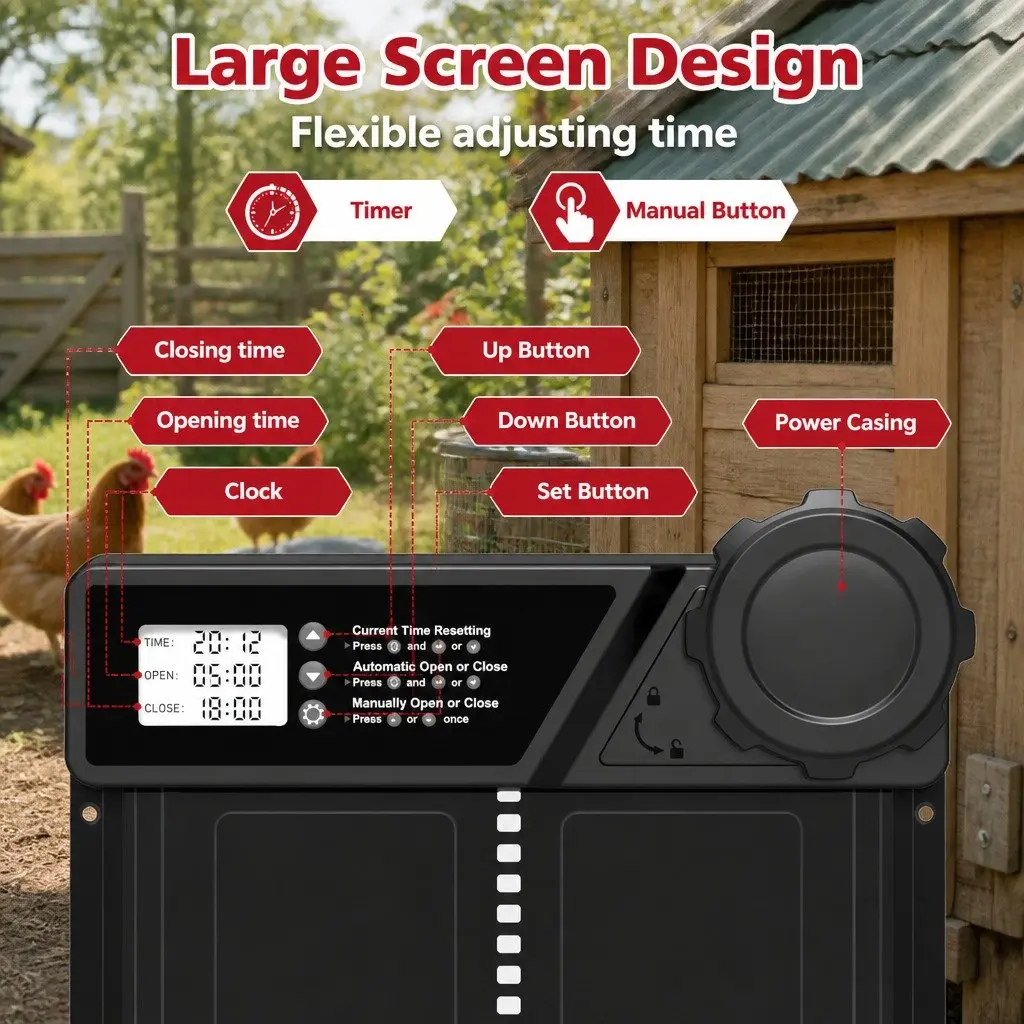 Automatic Chicken Coop Door with Solar and USB-C