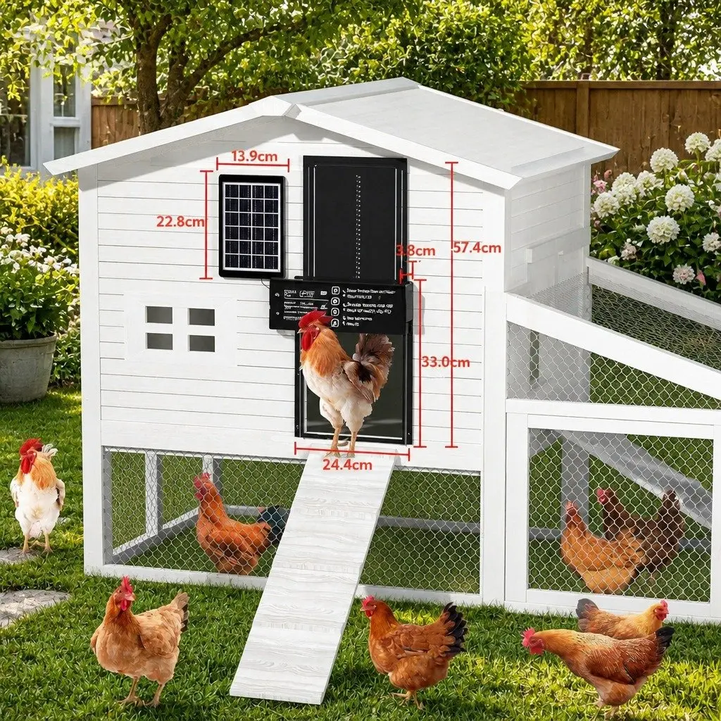 Solar-Powered Automatic Chicken Coop Door with Timer