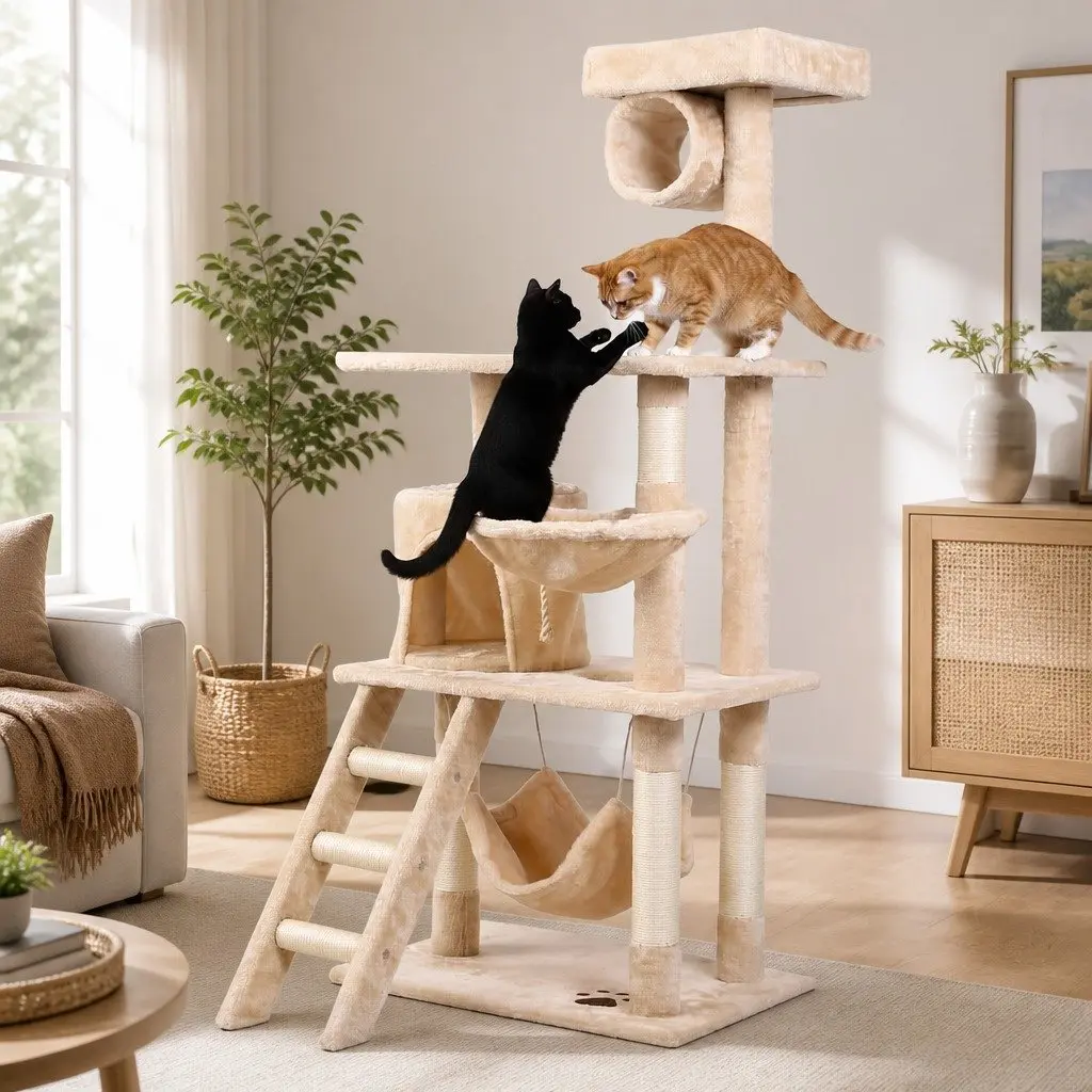 Multi-Level Cat Tree Tower for Indoor Cats