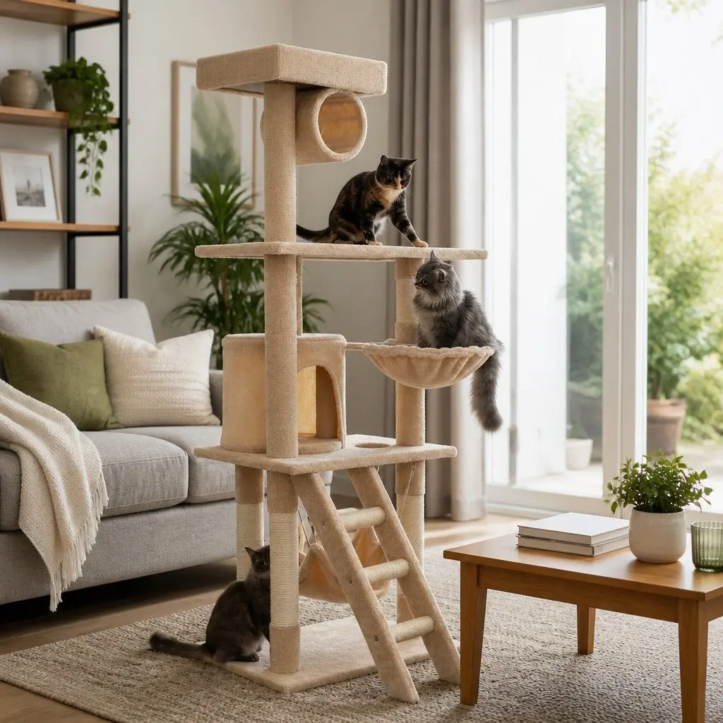 Multi-Level Cat Tree Tower for Indoor Cats