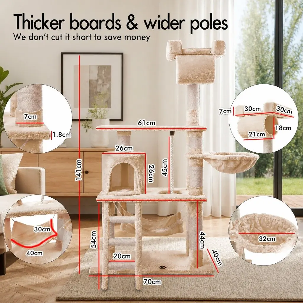 Multi-Level Cat Tree Tower for Indoor Cats