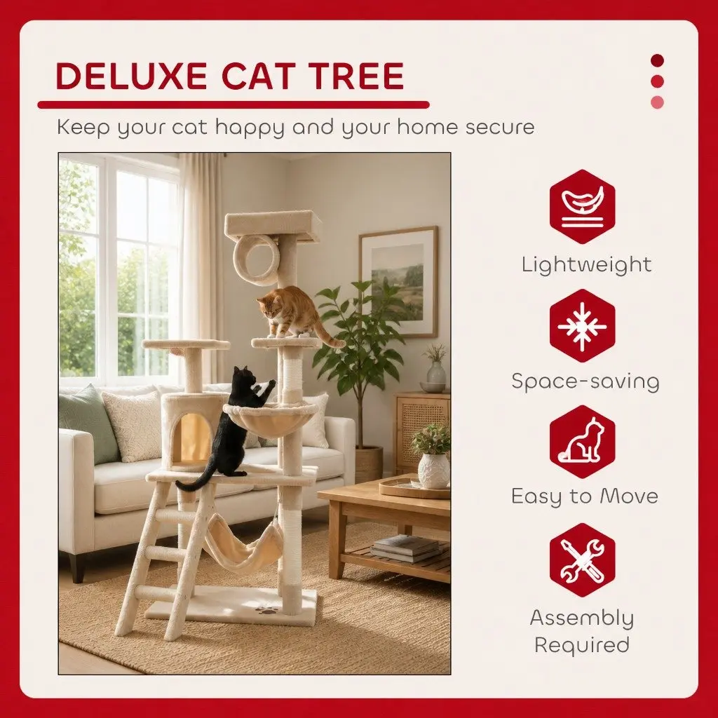 Multi-Level Cat Tree Tower for Indoor Cats