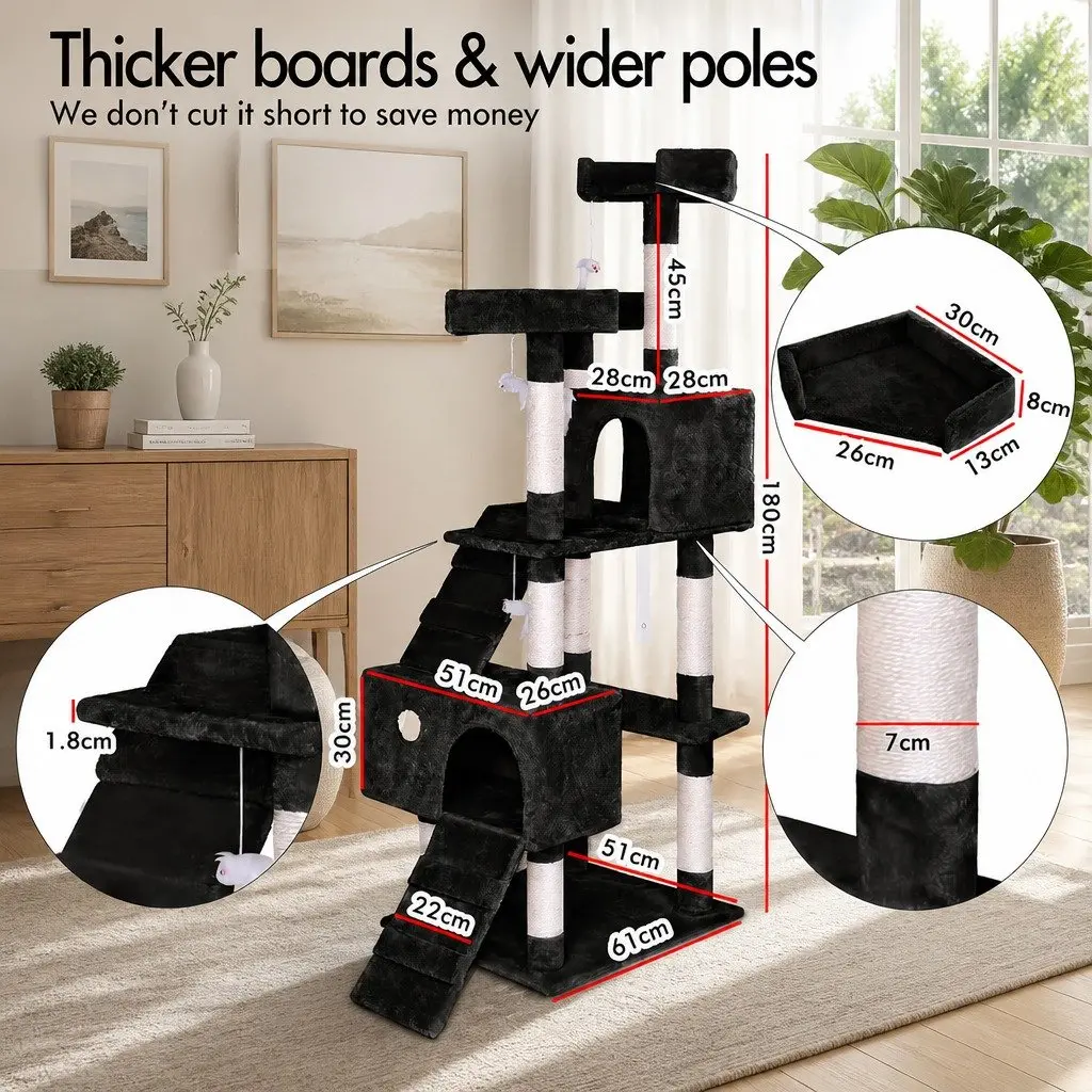 180cm Cat Tree Tower for Indoor Cats