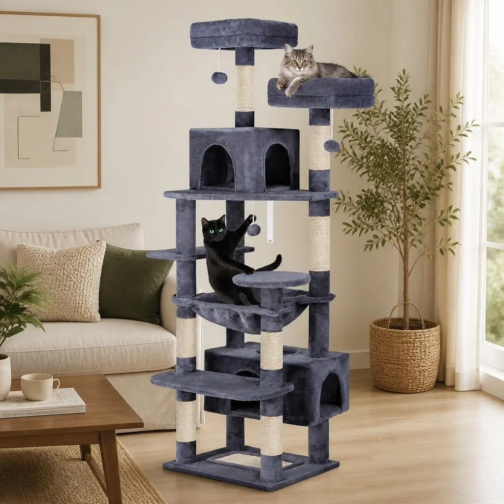 Cat Tree Tower 180cm with Plush Perches
