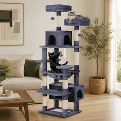 Durable Cat Tree Tower 180cm with Plush Perches
