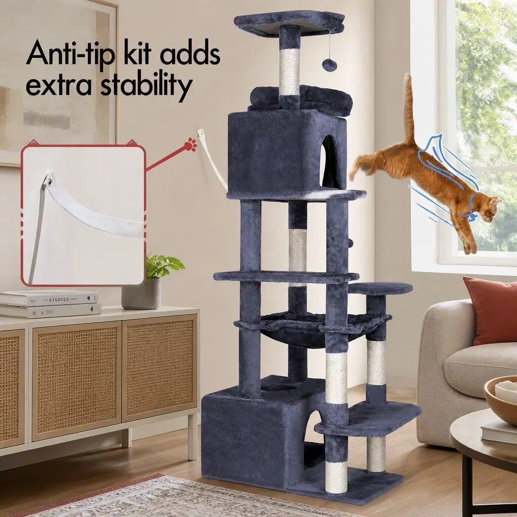 Cat Tree Tower 180cm with Plush Perches