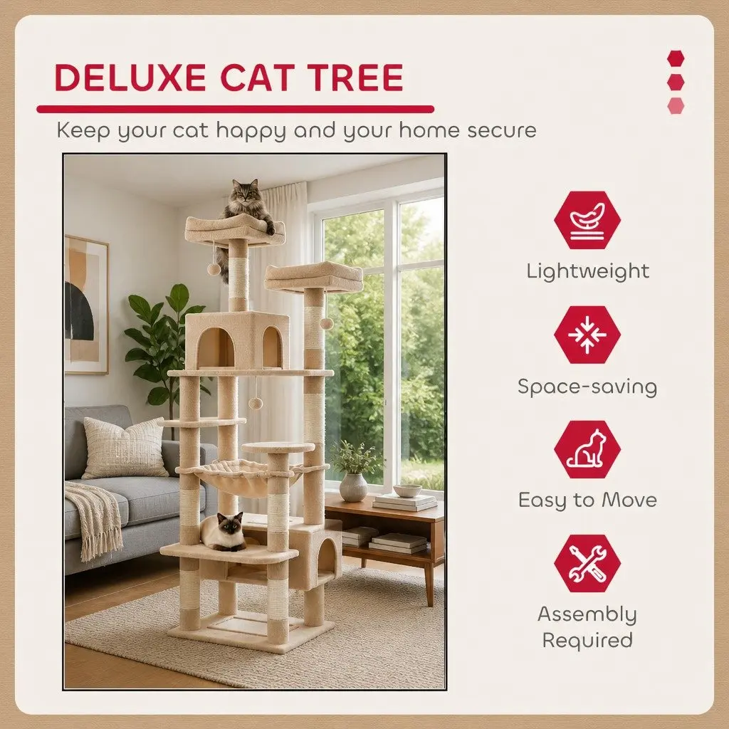 180cm Cat Tree Tower for Indoor Cats