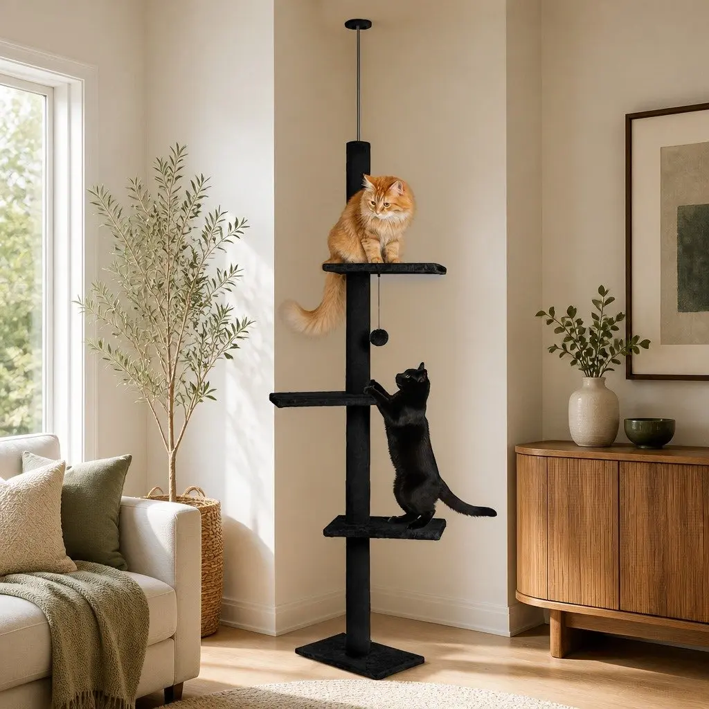 Adjustable Height Cat Tree Tower for Indoor Use