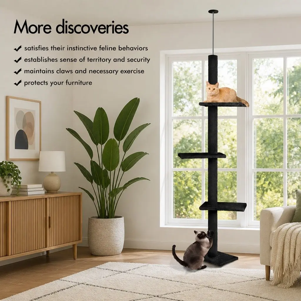 Adjustable Height Cat Tree Tower for Indoor Use