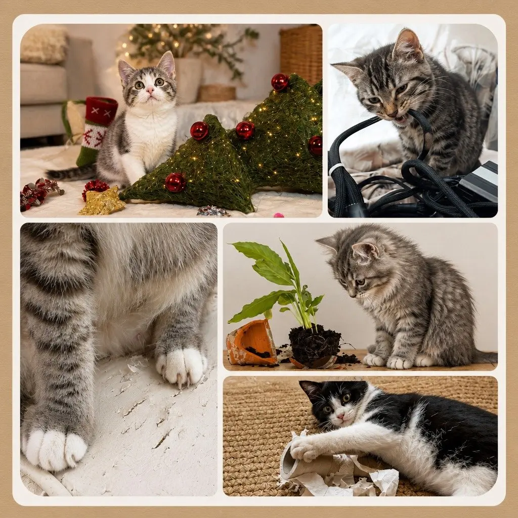 Adjustable Height Cat Tree Tower for Indoor Use