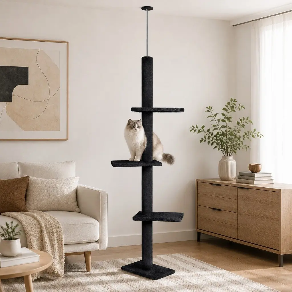 Adjustable Height Cat Tree Tower for Indoor Use