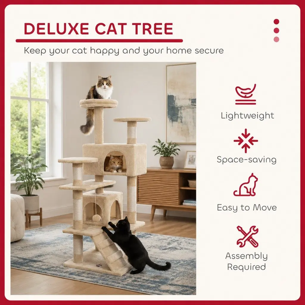 180cm Cat Tree Tower for Indoor Cats