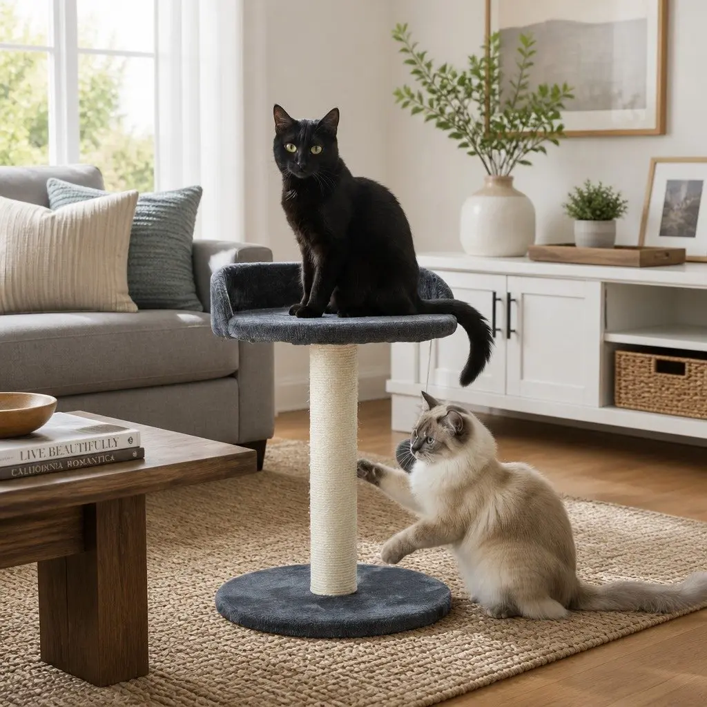 Cat Tree Tower with Plush Perch and Scratching Post