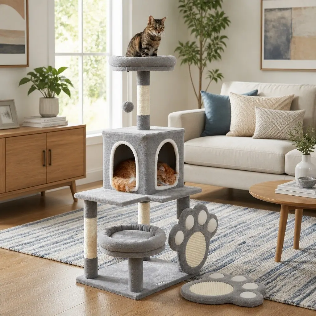 Multi-Level Cat Tree with Plush Perches