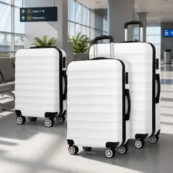 Durable 3-Piece Hard Shell Luggage Set with TSA Lock