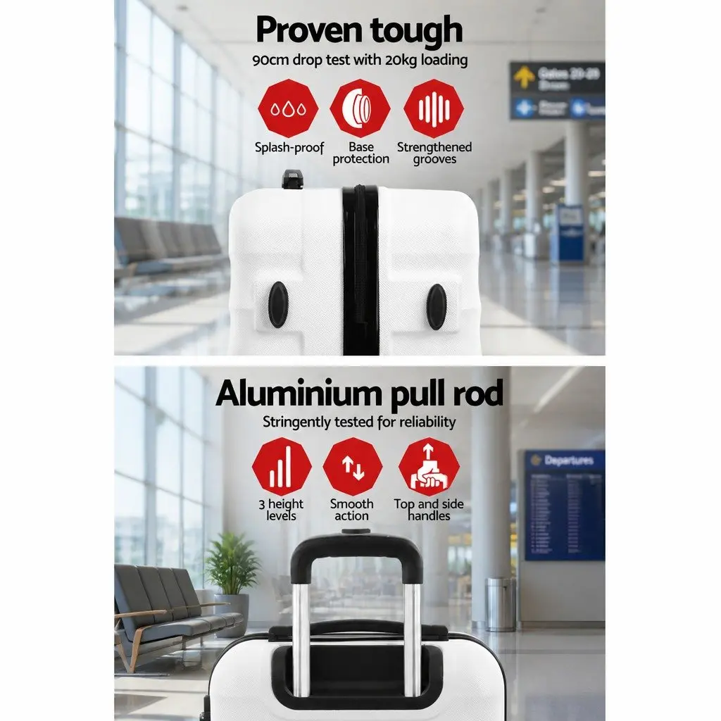3-Piece Hard Shell Luggage Set with TSA Lock