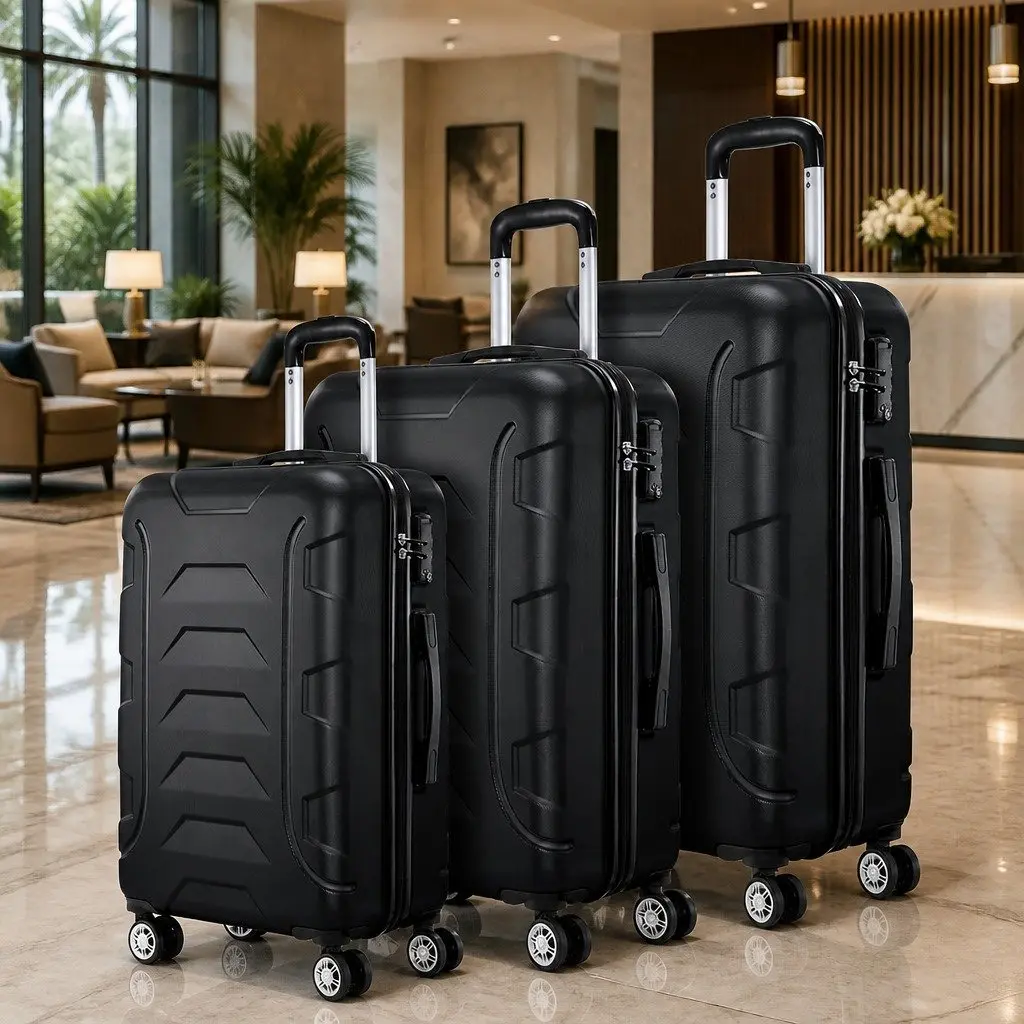 3-Piece Hard Shell Luggage Set with Spinner Wheels