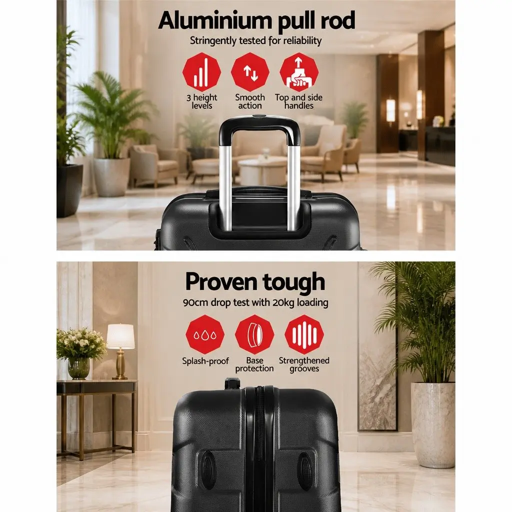 3-Piece Hard Shell Luggage Set with Spinner Wheels