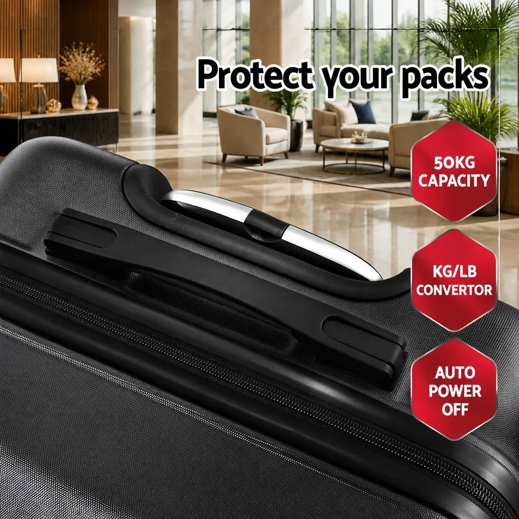 3-Piece Hard Shell Luggage Set with Spinner Wheels